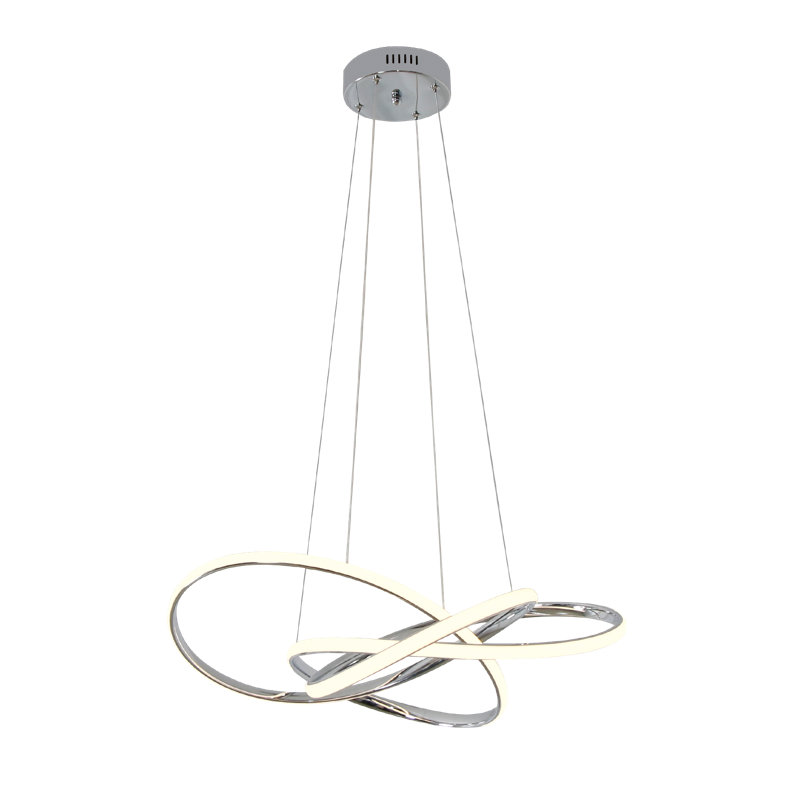 Luminaire suspendu pour îlot de cuisine Wadhah, Chrome