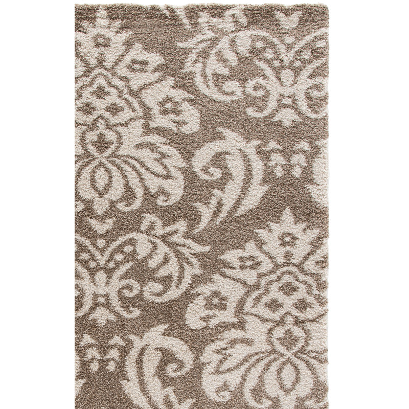 Ellyona Shag Performance Damask Rug, Rectangle 2'3" x 4'