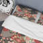 Patchwork de fleurs roses - ensemble de housse de couette abstrait - polyester microfibre-272030636