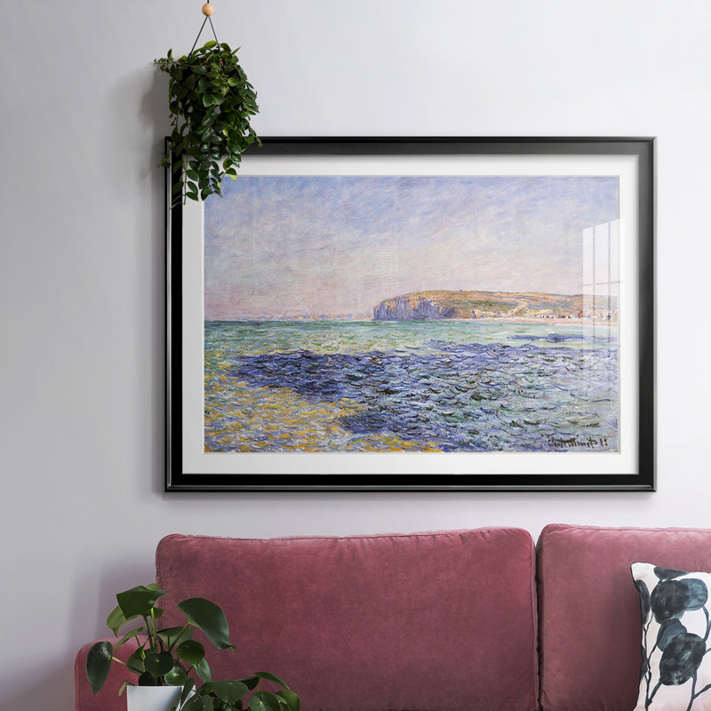 Monet, impression encadrée sur papier par Claude Monet, Noir, H 15 po x l 21 po x P 1,5 po