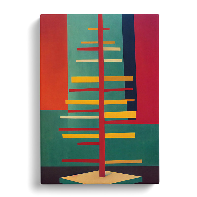 Annyah Retro Tree - Wrapped Canvas, 76cm H x 50cm W x 3cm D