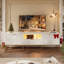 Brilyn Fluted TV Stand, Glossy Media Console with Wave Pattern Buffet Cabinet-1915976574-1936950615