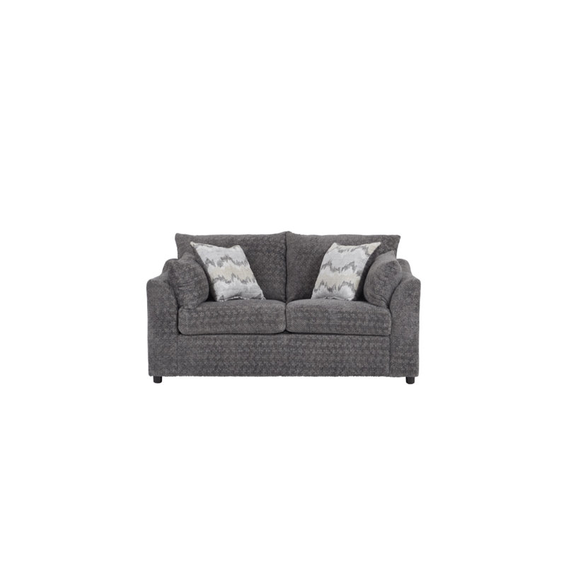 Causeuse rembourrée 65 "avec coussins Kori, Plongeon ombre