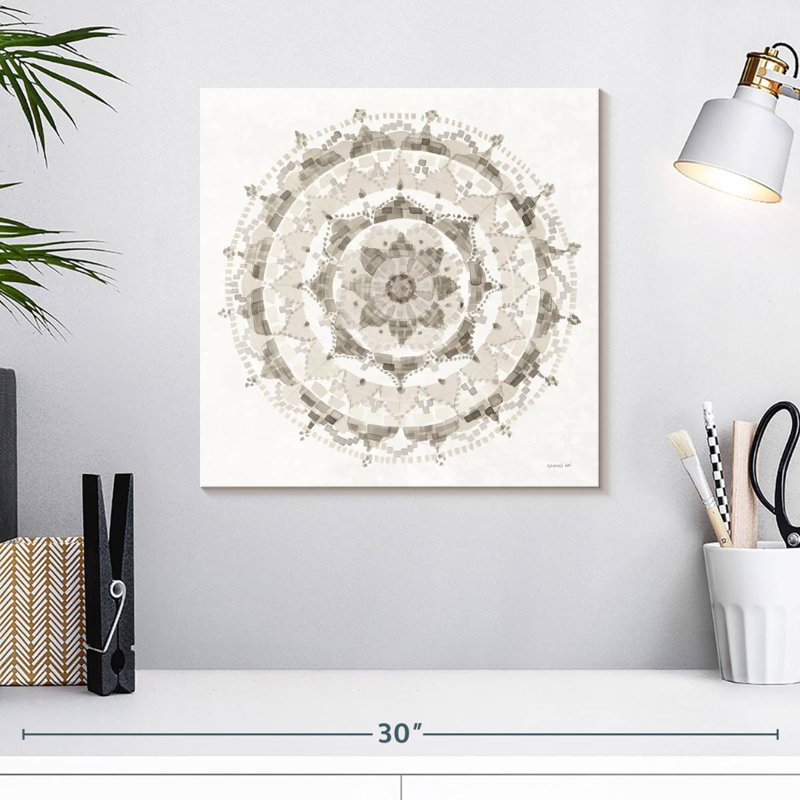 Neutral Mandala, 16" H x 16" W