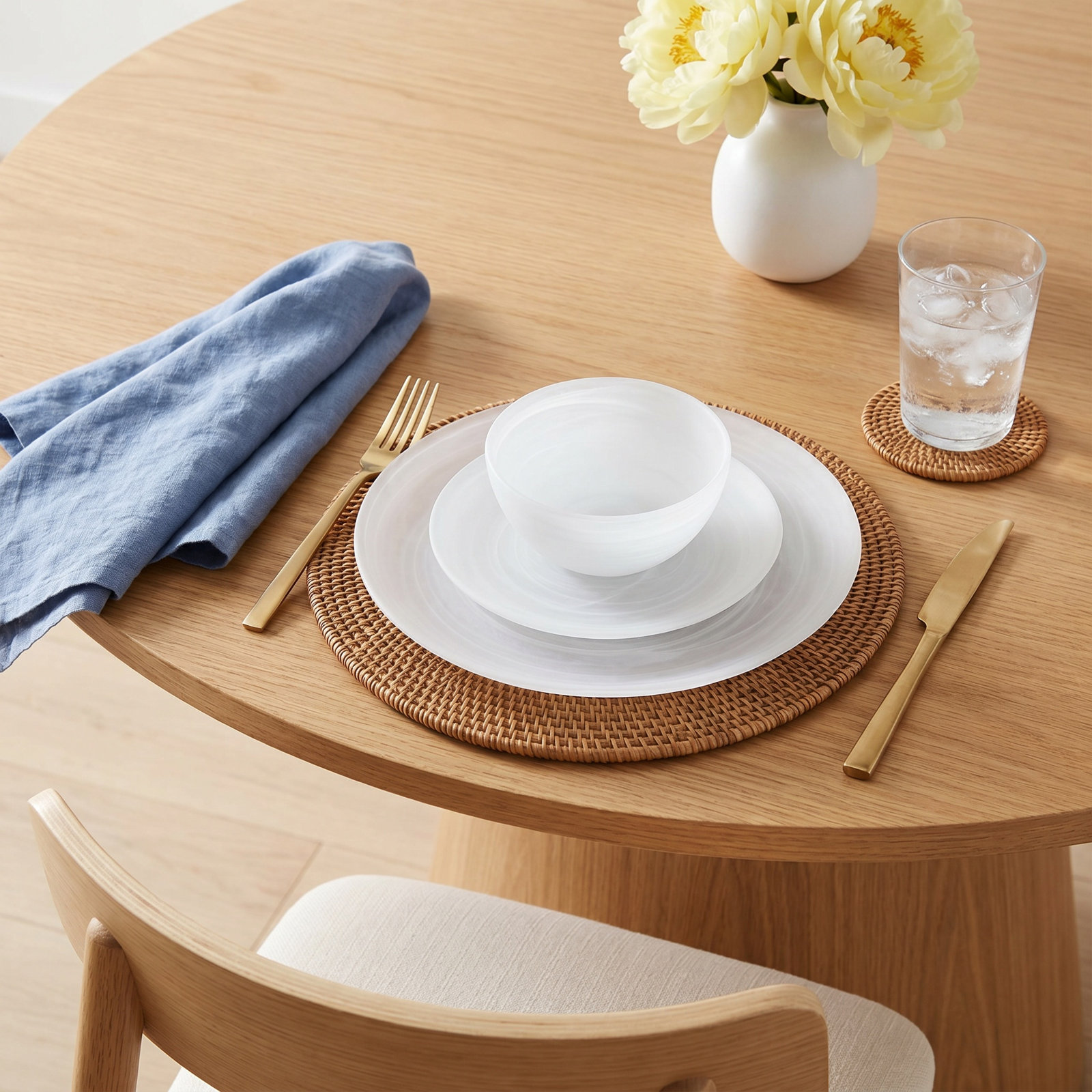 La Jolla 11" Dinner Plate, White