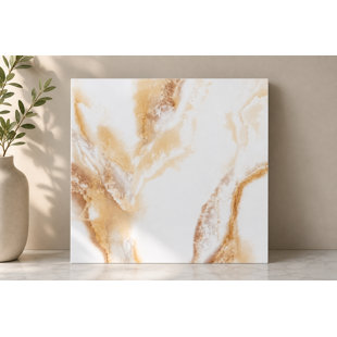 Petraki & Co. X 12 po Carreau de vinyle auto-adhésif, finition lustrée beige aspect marbre