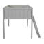 Lit mezzanine simple bas avec bois, gris. Et fiable. Pas de sommier tapissier. Gris facile à assembler. Solide et cadre. Barrières de sécurité complètes sécuritaires. À assembler. 76 po x 39,3 po. 44,5 po-979841460-979841459