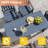 7 Piece HIPS Weather-Resistant Patio Dining Set with Umbrella Hole, Heavy Duty Dining Table Set for 6, Easy Assembly Patio Table and Chairs for Patio, Yard, Poolside-1659437778