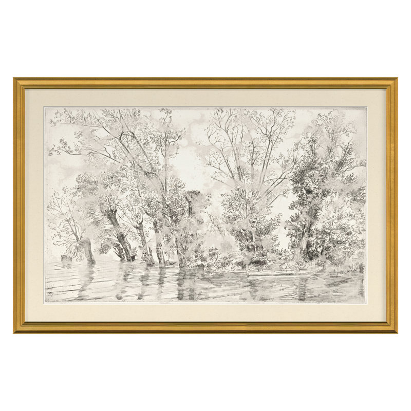 Vintage Etched Landscape 2 Print by Pastars, Cynthia