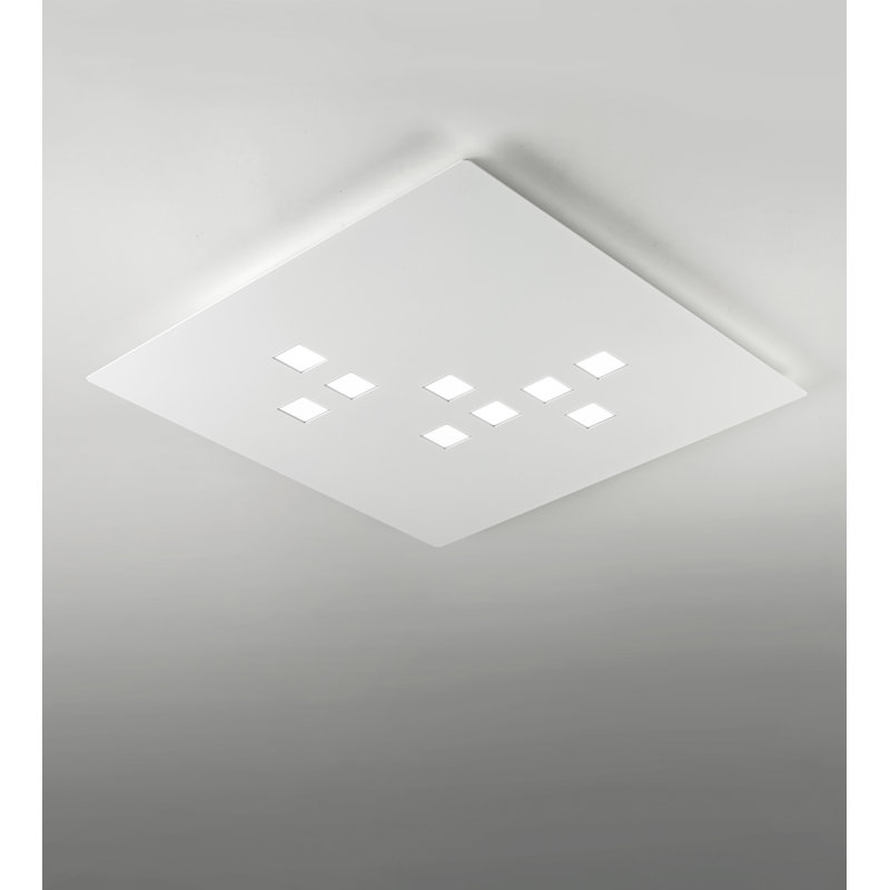 Plateau LED Flush Mount, White