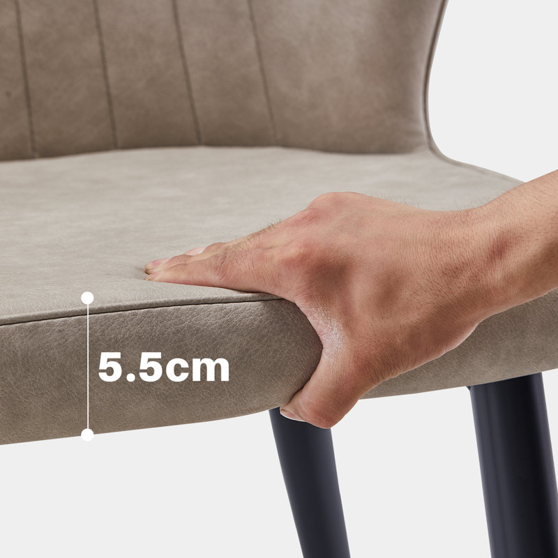 Konate Upholstered Counter Stool with Metal Frame, Beige