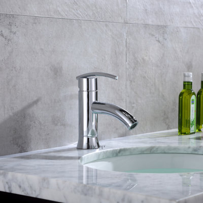 Single Hole Bathroom Faucet with Drain Assembly