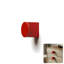 Bouton d'armoire découpé en aluminium de style moderne Mid-Century ROUS, rose (rouge), 1 pièce-111448775
