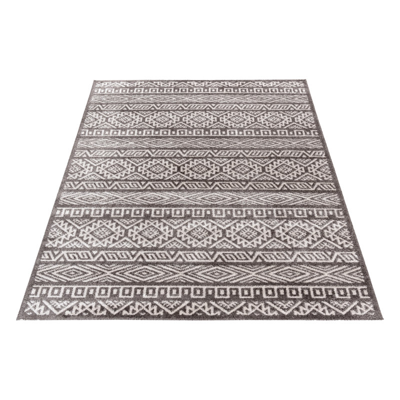 Machine Woven Grey Indoor Rug, Rectangle 200 x 290cm