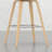 2 Bar Height Stool - Natural Veneer And Foam Padding Seat Counter/bar Stools (2) Mid-century Style Wood Frame Back