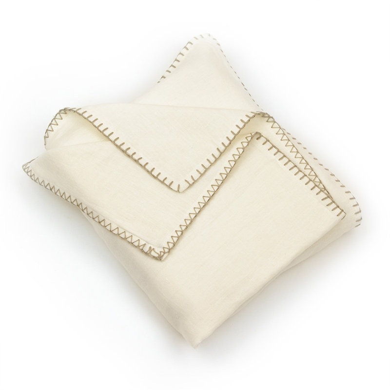 Bryce Linen Duvet Cover, King Duvet Cover, Ivory
