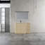 Meuble-lavabo autoportant de 48 pouces avec lavabo en céramique blanche et 1 petite armoire de rangement-1229994085-1229994089