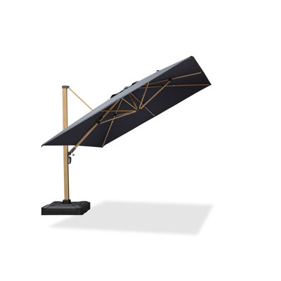 Parasol de patio en porte-à-faux 11 x 11 pi Arlmont & Co. Palace MEB, gris