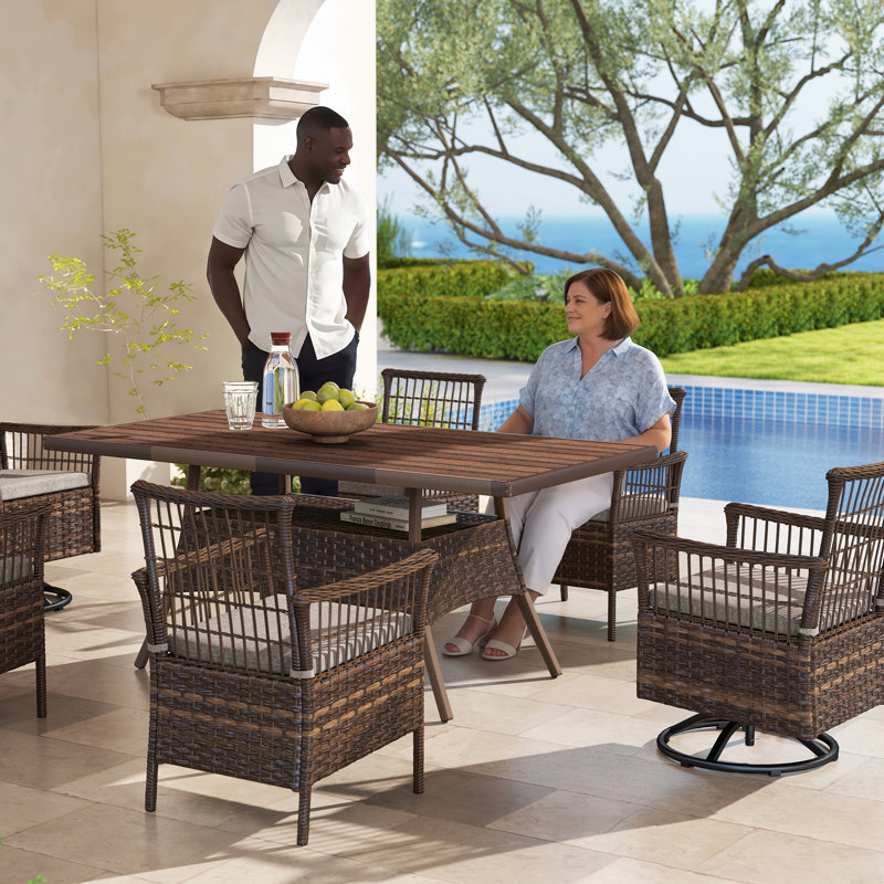 6 - Person Rectangular Outdoor Dining Set