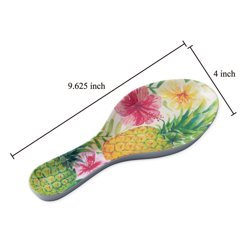 2-Piece Bamboo Pineapple Spoon Rest