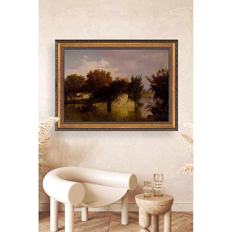 Peinture décorative sur toile encadrée, H 15,7 po x l 23,6 po