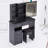 37-Inch Vanity Table With Sliding LED Mirror, Built-In AC/USB Sockets, And Cushioned Stool For Makeup And Storage-240564803