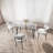 Modern Minimalist Rectangular Glass Dining Table for 4-6 with Tempered Glass and Black Metal Legs, for Kitchen and Living Room-847796037-841639470