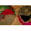 Coussin en velours abstrait