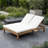 5-Position Reclining Double Chaise Lounge With Folding Side Tables - Ideal For Garden & Outdoor Relaxation-480843758