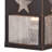 Vandervoort 13 in. H 1-Light Burnished Bronze Rustic Star Outdoor Wall Sconce made of Durable Steel, Clear Seeded Glass Shade, LED Compatible, Use for Exterior Porch Patio Front Door or Garage-22678099