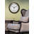 Modern/Contemporary Round Plastic Wall Clock 12 Inches - Black and Gold