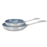 Zwilling Spirit 3-ply 2-piece Stainless Steel Ceramic Nonstick Skillet Set