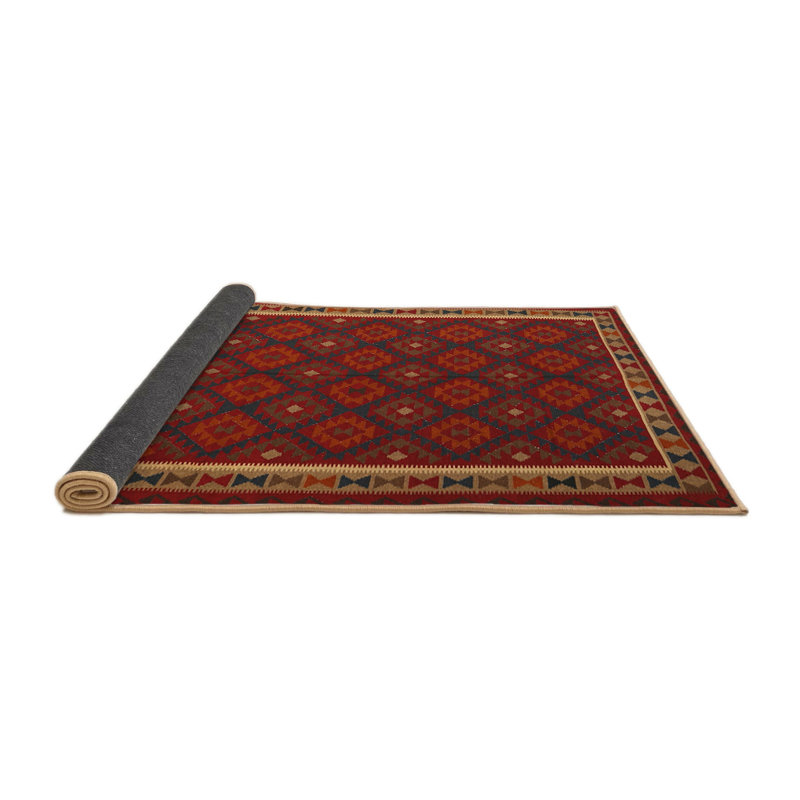 Tapis brun/beige/gris contemporaine, Rond 5 pi