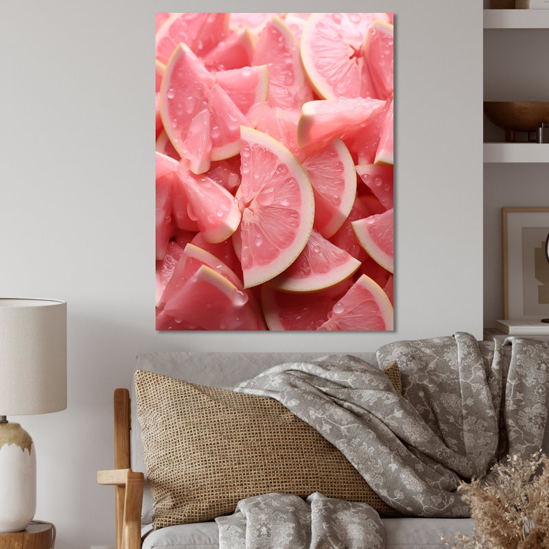 Rose Melon Dream - fruits, art mural en métal, H 20 po x l 12 po x P 1 po
