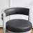 Ayala Rowan 26.6" Modern Swivel Leather Counter Stool withCurved Back and Metal Frame-690137985