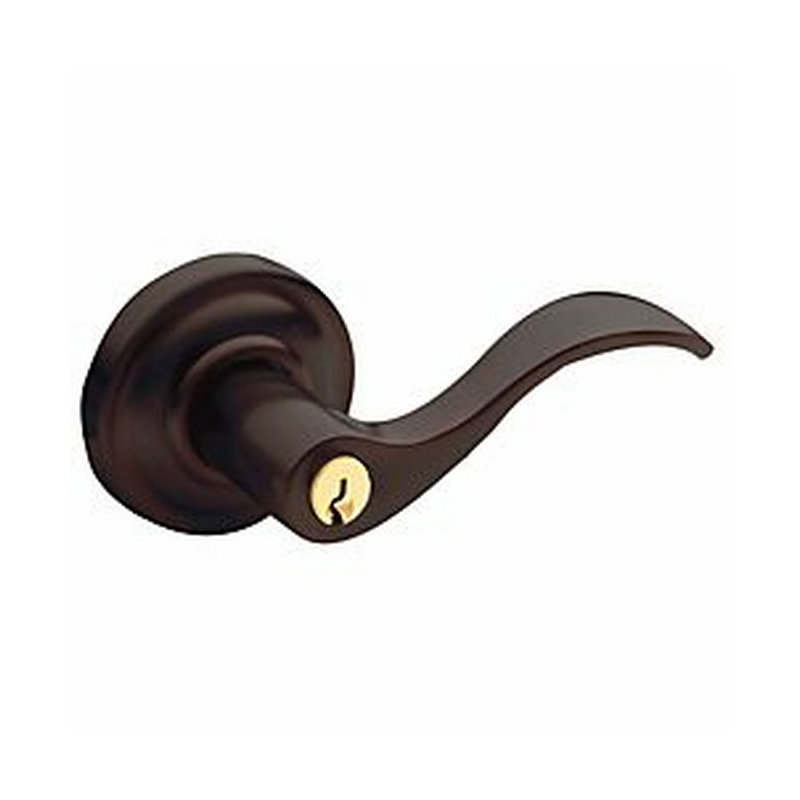 Wave Full Dummy Door Lever, Oil Rubbed Bronze