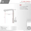Robinet de cuisine rétractable à poignée simple en acier inoxydable avec robinet d'eau froide-75412395