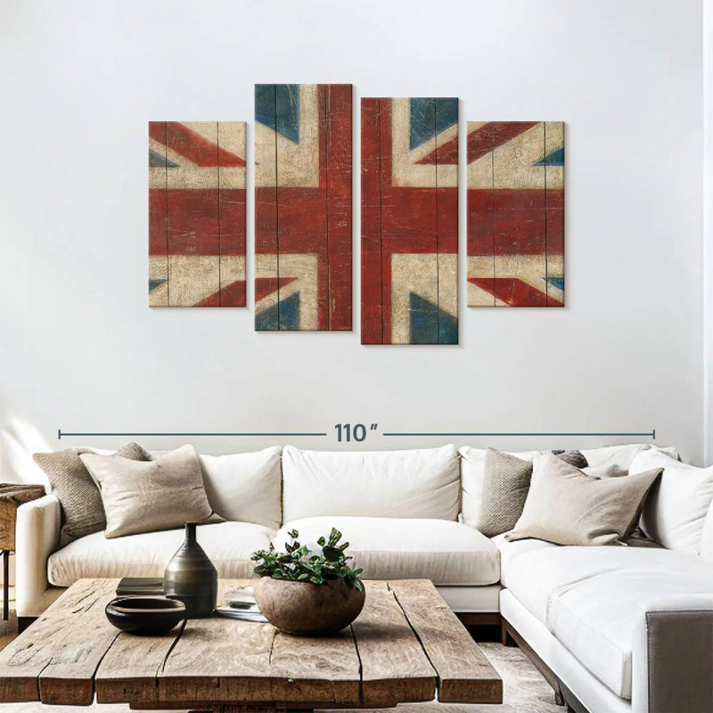 Borges Union Jack, 48" H x 75" W