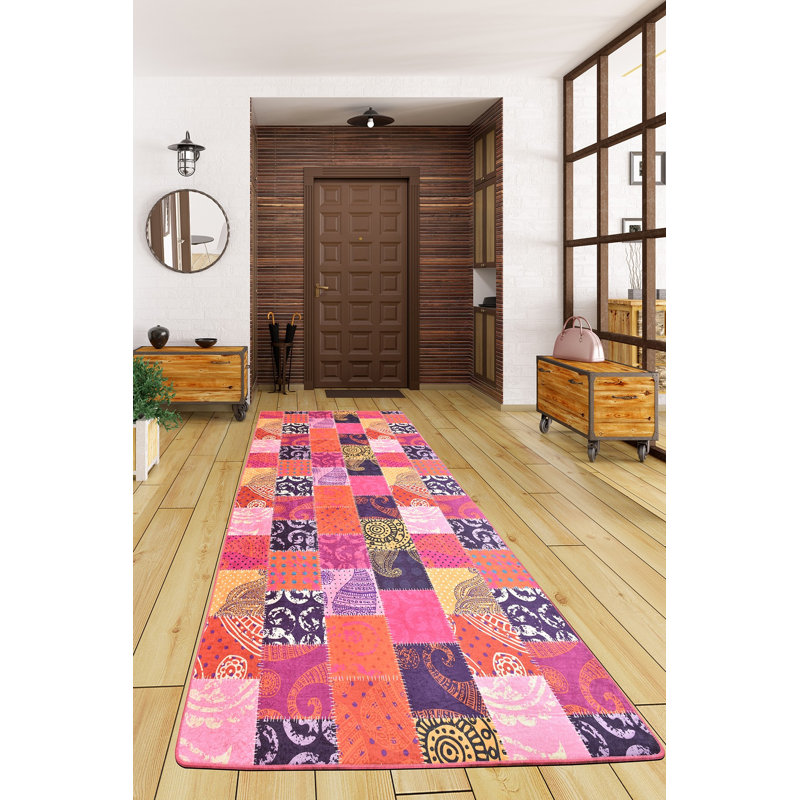 Luxurious Hall Carpet, 100% Polyester, 4 x 5 ft | Antibacterial, Non-Slip Underside, Machine Washable at 30°C | Total Thickness: 0.4 in | Perfect for Home Entryways & Living Spaces, Soft & Durable Design
