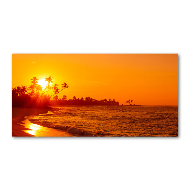 Sunset Beach - Wrapped Canvas Print