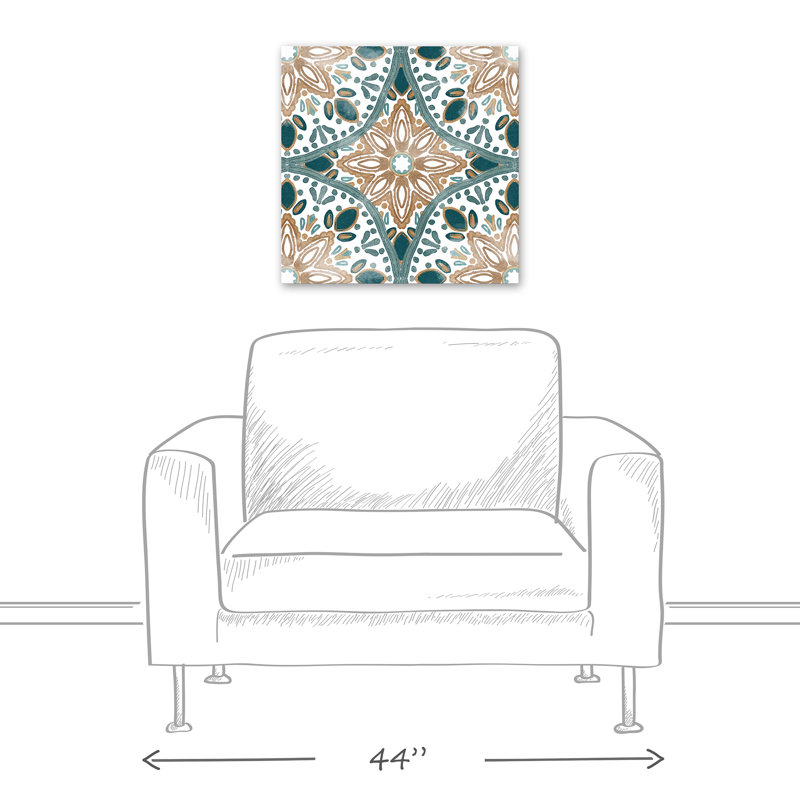 «Faded Medallion», peinture sur toile sans cadre