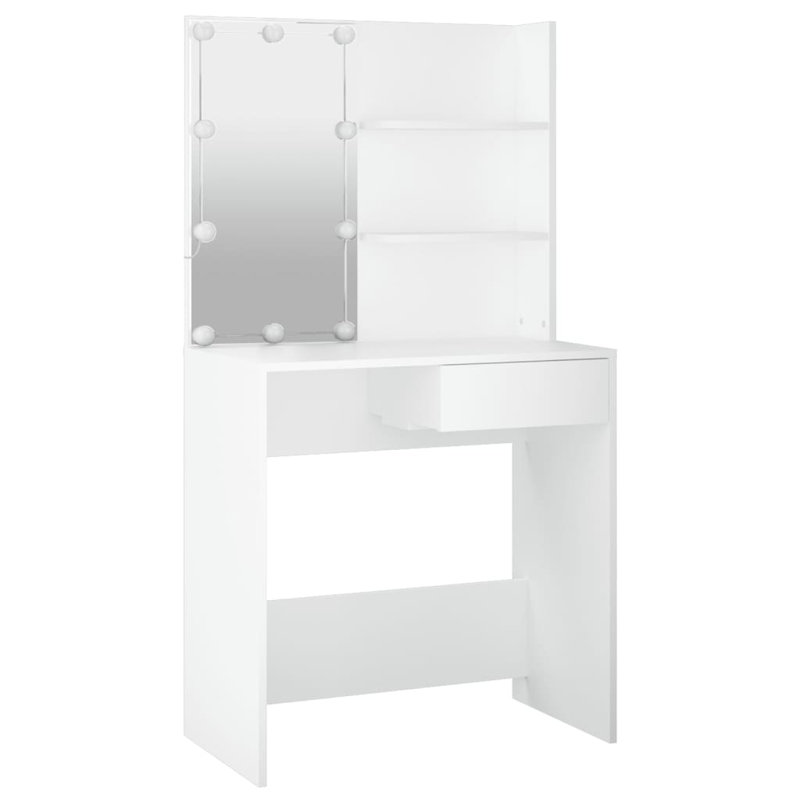 Kloni Dressing Table with Mirror, White