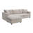 Comfortable Polyester Sectional Sofa with Movable Ottoman and Sturdy Frame-109279841