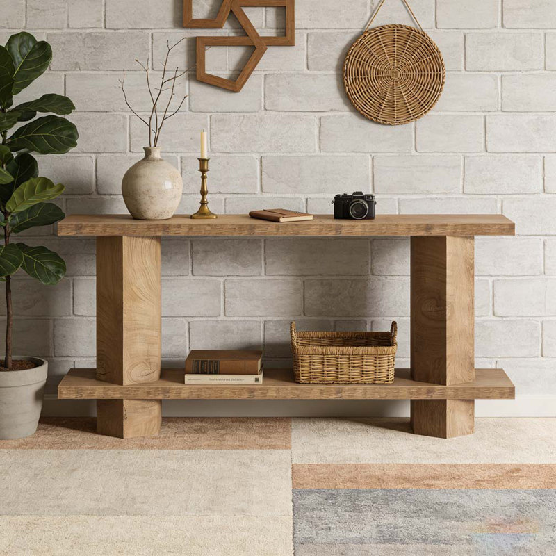 2-Tier Hallway Sofa Table Behind Couch