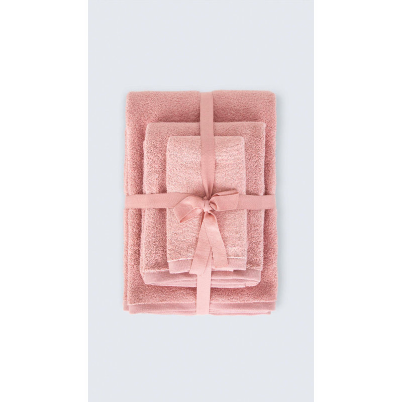 Ensemble de serviettes 3 pièces Ebon, Rose