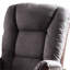 Fauteuil coulissant gris et brun avec assise confortable en microfibre cerise Tranquility, glissement en douceur, repose-pieds pratique