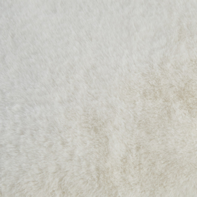 White Faux Rabbit Fur Reversible Throw Blanket 50 x 60 Inch