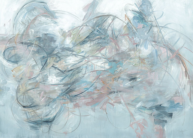 Azure Print by D’Alessandro Léon, 40" H x 56" W, Image Brush Gel
