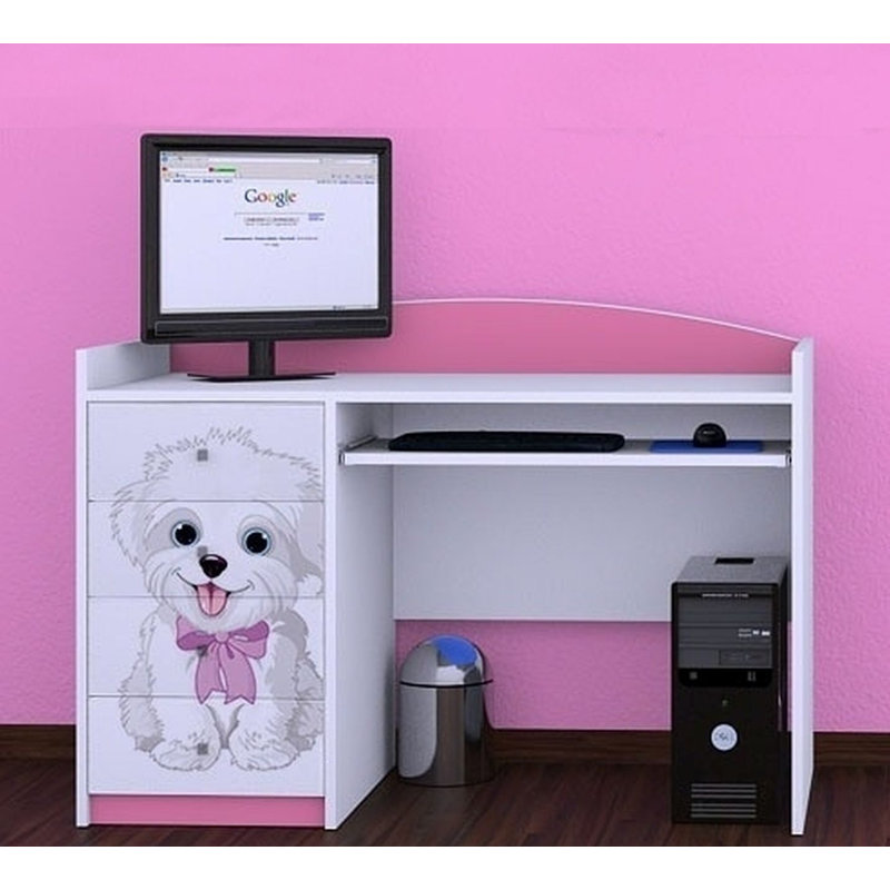 Cosimo 125cm Computer Desk, Pink