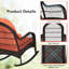 Chaise berçante d'extérieur avec coussins Amvi